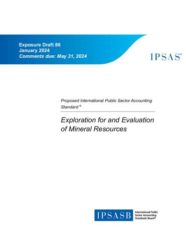 Exposure Draft (ED) 86, Exploration For And Evaluation Of Mineral ...